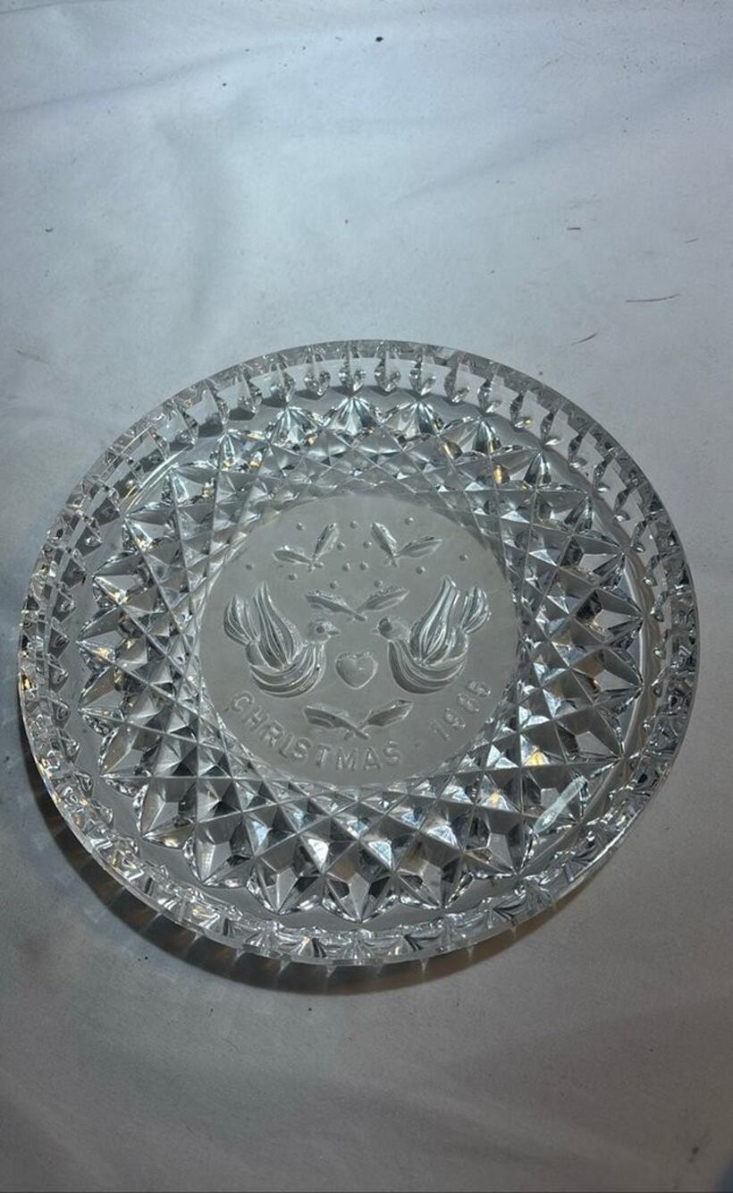 1985 Waterford Crystal Christmas Plate